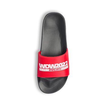 Ciabatte da uomo rosse con logo World Ducati Week 2022, Brand, SKU p422000334, Immagine 0